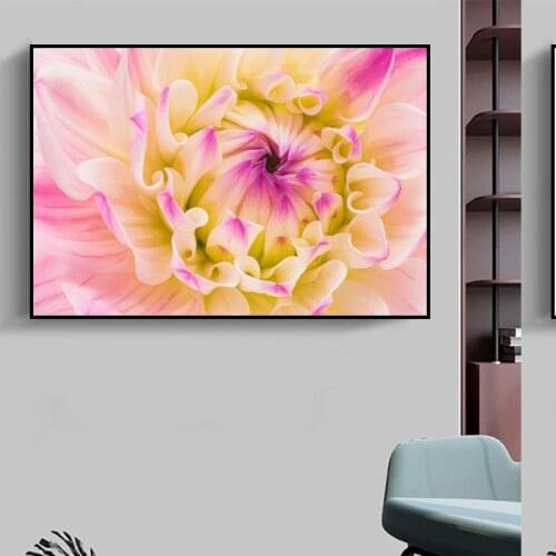 New Arrival Custom Flowers Dahlia Poster Home Decoration Fashion Canvas Fabric Wall Poster 27X40cm30X45cm