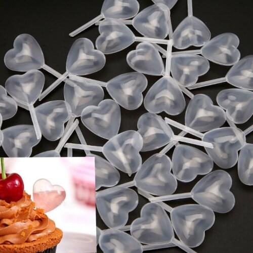 50Pcs Heart Squeeze Dropper Plastic Pipettes Cupcake Injector Resin Jewelry Tool PXPB
