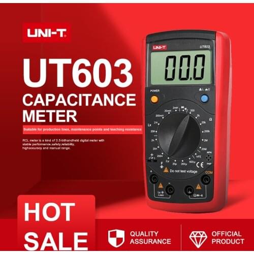 UNI-T UT603 Handheld Modern Resistance Inductance Capacitance Meters Testers Digital Megger Ohm meter tester LCR with hFE Meter