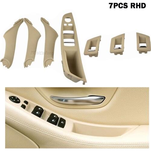 Right Hand Drive RHD For BMW 5 serie F10 F11 520 525 Beige Black Car Interior Door Handle Inner Door Panel Pull Trim Cover