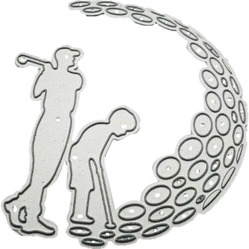 Parent-child Golf Carbon Steel Cutting Dies DIY Scrapbooking Photo Album Embossing Paper Cards Making Stencil Decorative