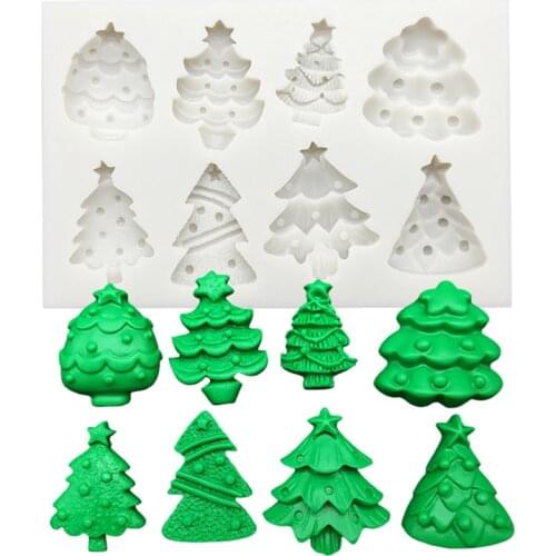Christmas Tree Silicone Cake Baking Mold Sugarcraft Chocolate Cupcake Resin Tools Fondant Decorating Tools