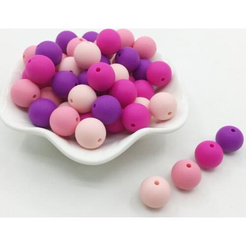 Candy Silicone Bead girls Baby colors Teething Beads Safe Food Grade Teething 10MM/12MM/15MM/20MM Round Silicone Beads 20pcs/lot