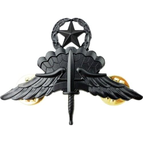 UNITED STATES US ARMY FREEFALL PARACHUTIST WINGS STAR BADGE PIN COCKADE BLACK