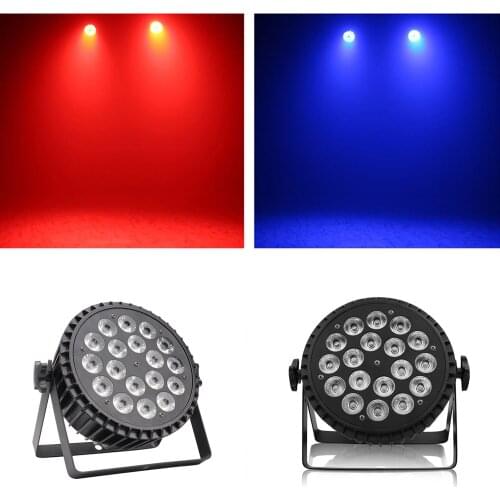 Aluminum Alloy LED Par 18x18W RGBWA+UV Lights 6in1 LED Lighting DMX512 Disco Light Professional Stage Dj Equipment Fast Shipping