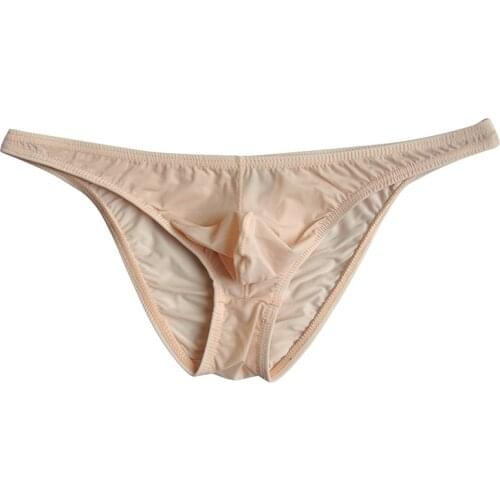 Men briefs Sexy Underwear Ultra Thin Briefs Low Rise Underpants Soft male solid color Intimates big size