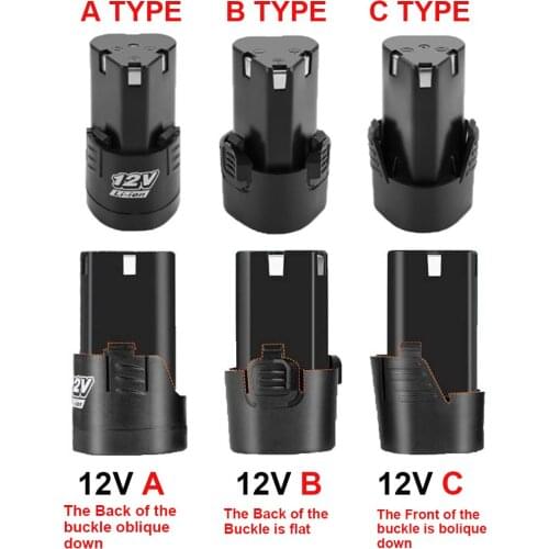 Universal 12V Rechargeable Lithium Screwdriver Battery For Power Tools Electric Screwdriver Electric Drill Battery