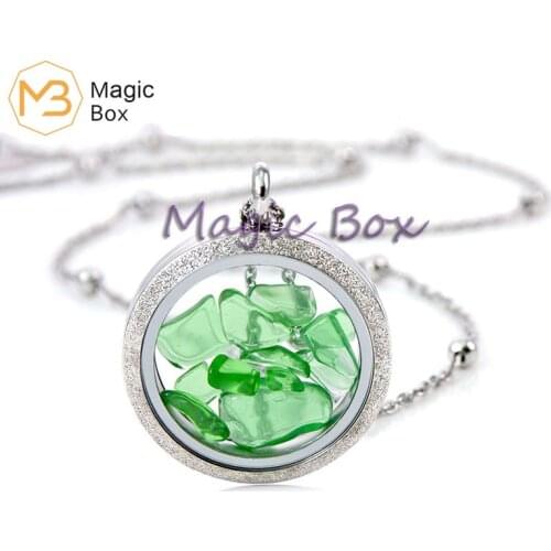 Stainless steel waterproof living locket photo locket pendant female Newest glow Tiwst floating floating locket charm fashion