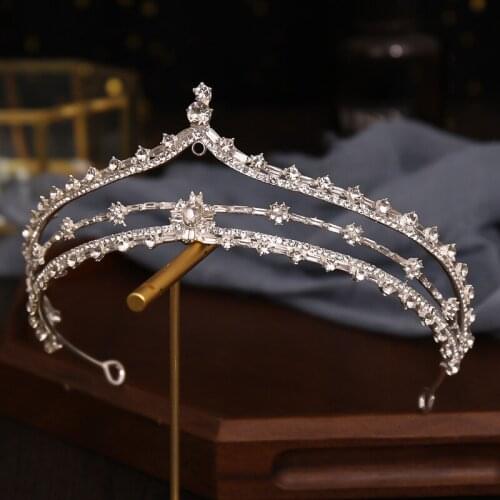 2021 Bridal Crown Headwear Retro Rhinestones Inlaid Headband Luxury Crown for Female Wedding Birthday Hair Accessories NOV99