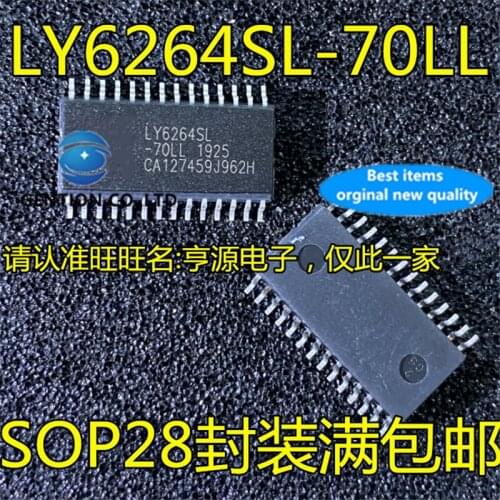10Pcs LY6264SL-70LL LY6264SL SOP-28 Random access memory chip in stock 100% new and original