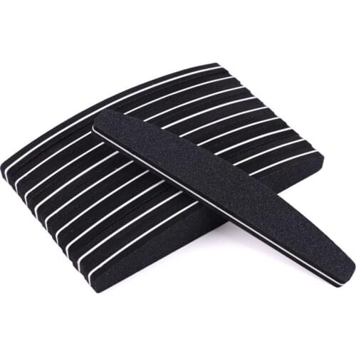 100Pcs Boat Sponge Nail File 100/180 Thick Sandpaper Buffer Block Double Sided Sanding Manicure Salon Nail Art Tools Accessories