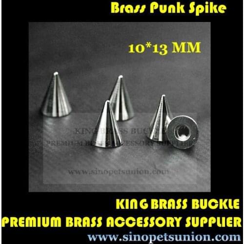 50 Cone Spikes Screwback Spike Studs Leathercraft 10*13 & Solid Brass Spike