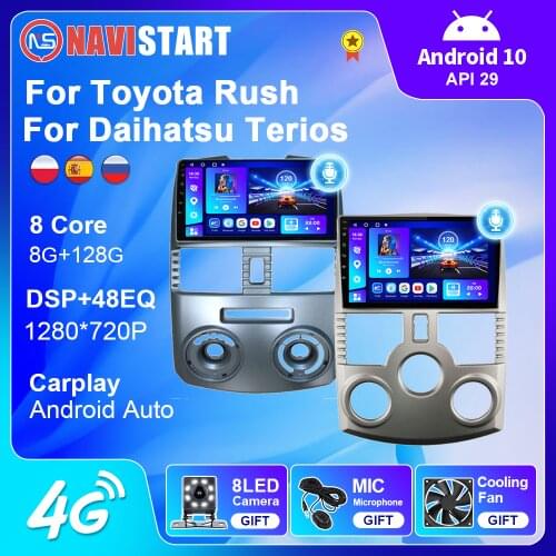 6+128G Android 10 Car 4G WIFI Radio Navigation GPS For TOYOTA RUSH/ DAIHATSU TERIOS Multimedia Player Radio 2 Din DVD Carplay