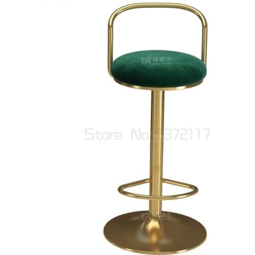 Bar chair Nordic rotary lifting backrest chair modern simple bar chair front desk chair high stool
