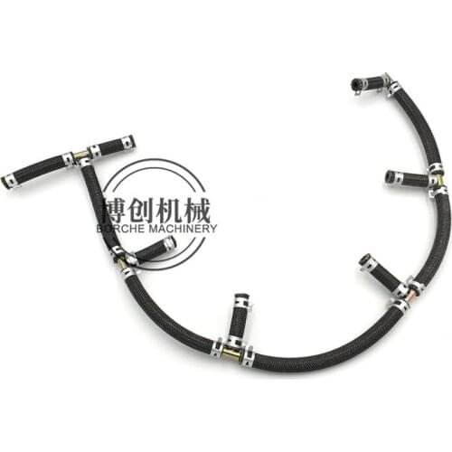 Free shipping for Carte E320C E320D fuel injector return pipe S6K engine with intercooled fuel injector return pipe