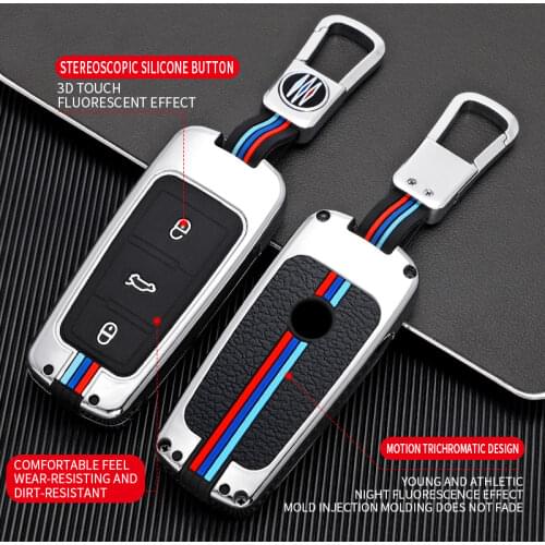 Car Key Shell Protective Cover for Volkswagen CC Passat CC B6 B7 Key Bag with only enclosure Car Accessories with key chain trim