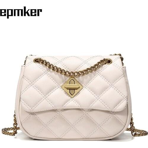 EPMKER 2021 Diamond Lattice Flap Luxury Designer Handbag Brand Bags Chains Crossbody Bag Mini Shoulder Bag Purses and Handbag