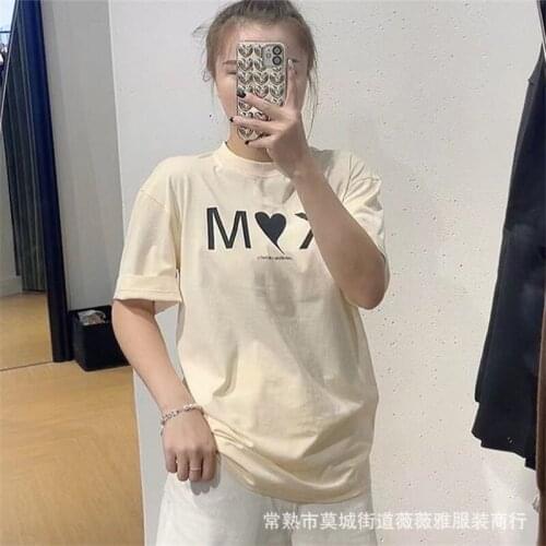 2021 New Summer High Quality Unisex T-shirt Round Neck Loose Fashion Men Tee Cotton Print Casual Elegant Women Tops T588