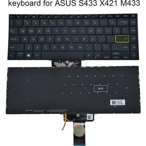 US backlit laptop keyboard for ASUS Vivobook S14 S433 X421 M433 English computer notebook keyboards pc New sales 0KNB0 212PUS00