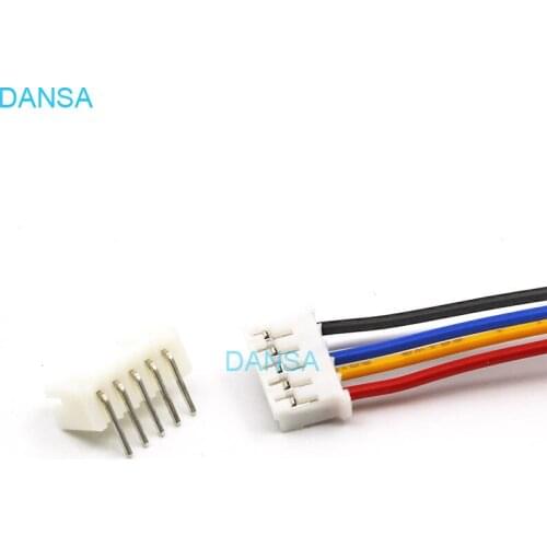 Mini Micro PH2.0 JST 2.0mm Pitch 5Pin Side Entry Connector with 1007 26AWG 100mm to 250mm Electronic Wire Cable Pin header