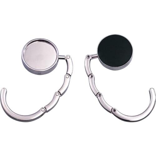 Fashion Portable Folding Crystal Alloy Purse Handbag Bag Hanger Hook Holder Table Hook Unique Bag Parts Accessories