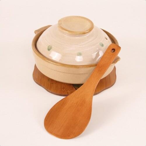 Natural Wooden Rice Spoon Handmade Dinner Meal Spoon Non Stick Kitchen Tableware Accessories Cooking Tools Gadget