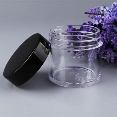 Clear Empty Pots Bottles Nail Art Polish Glitter Powder Acrylic Container 30g