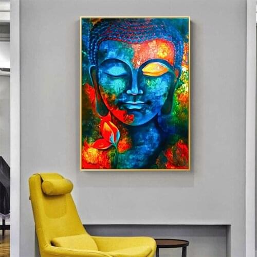 Religion Buddhism Posters and Prints Wall Art Canvas Painting Lord Buddha Pictures For Living Room Wall Decor Cuadros