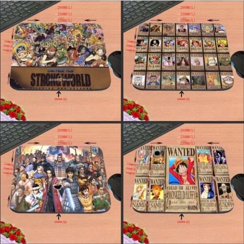 One Piece Collage New Arrival Top Sell Print 18*22cm/25*20*cm/25*29cm Rubber Mouse Pad Computer Gaming Mouse Pad Gamer Play Mats