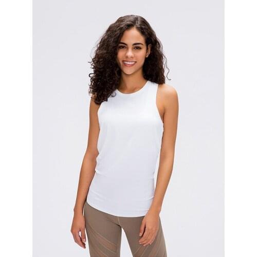 Activewear Naked-Feel Athletic Yoga Vest s Open Back Yoga Tank Tops Stretch Sexy Blouse Sport Fitness Tank Tops Loose Top
