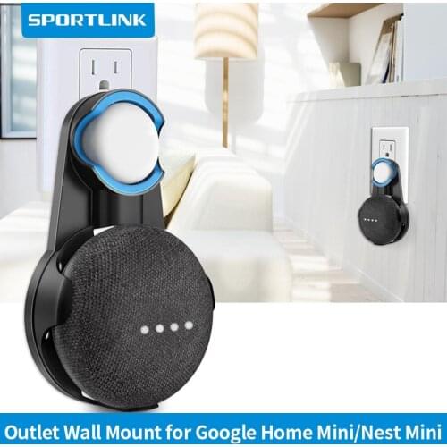 For Google Home Mini Nest Mini Voice Assistant Wall Mount Stand Bracket Kitchen Bedroom Bathroom Office Outlet Wall Mount