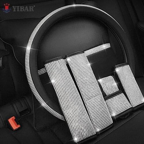 Universal Sparkle Luxury Bling Rhinestone Diamond Car Accessories Wheel Cover