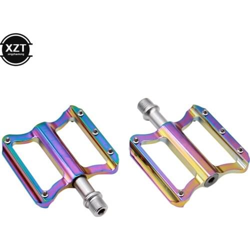 Bicycle Pedals Ultralight Aluminum Alloy Colorful Hollow Anti-skid Bearing Mountain Bike Foot Pedal
