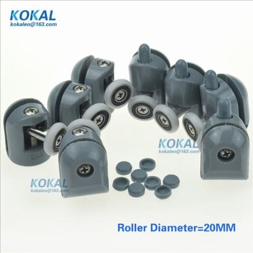 [YSL-DL-20]Free Shipping 8PCS 20MM outer diamter bathroom shower room roller wheel single bearing pulley
