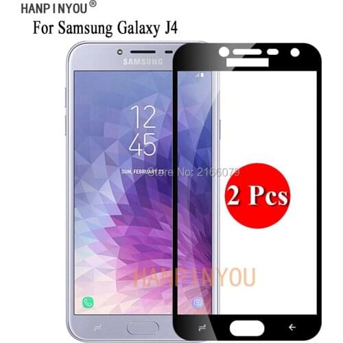 2 Pcs/Lot For Samsung Galaxy J4 (2018) J400F J400G 5.5" Full Cover Screen Protector Tempered Glass Protective Film + Clean Tools