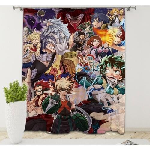My Hero Academy Deku 3D Printed Bakugou Katsuki Blackout Curtain Bedroom Living Room Home Decoration for Children Kids Boys