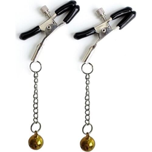 Metal Nipple Clips With bell Breast Clip Clamps Sex Slaves Nipple Clamps Sex Toys Stimulate for Breast Adult Toys