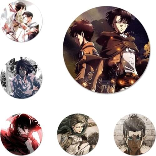 58mm Anime Attack on Titan Eren Badge Brooch Pin Accessories For Clothes Backpack Decoration gift