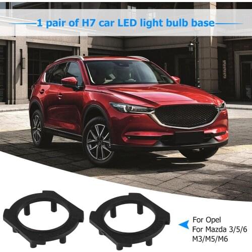 1 Pair H7 Car LED Headlight Bulb Base Adapters Holders Retainers Auto Replacement Parts for Opel CRV Mazda 3/5/6 M3/M5/M6