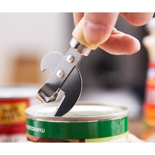 100PCS Safe Easy Manual Metal Can Opener Side Cut Manual Can Opener Steel Professional Ergonomic Manual Can Opener