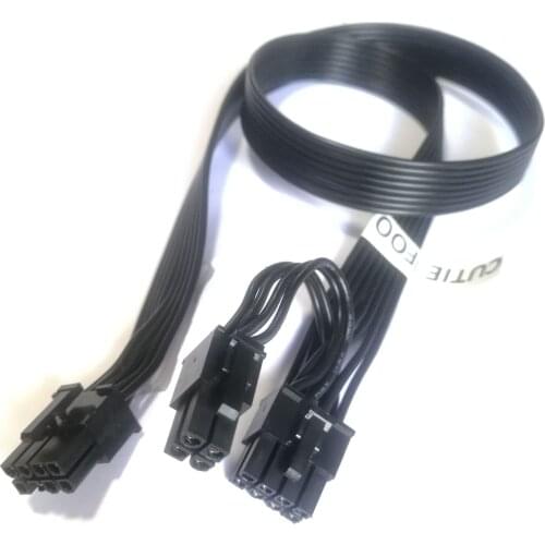 1to2 Computer Host Case ATX 8Pin To Mainboard CPU 8p 4Pin Power Socket for Seasonic PSU Power Module Haiyun KM3 Series 60cm