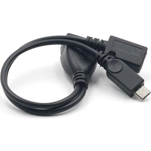 2 In 1 Micro OTG USB Cable Host Power Y Splitter Usb Adapter to micro 5 Pin Male Female Cables For Samsung Xiaomi Andriod Phone