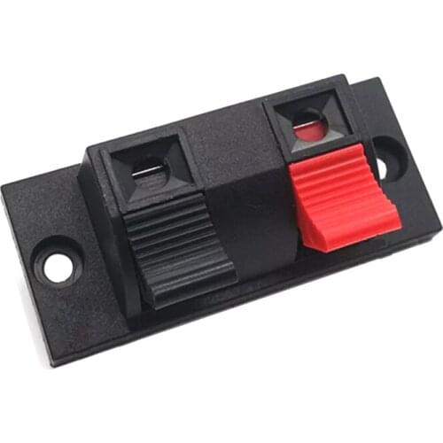 5Pcs 2 Positions Connector Terminal Push in Jack Spring Load Audio Speaker Terminals kit diy