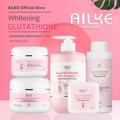 AILKE Whitening Moisturizing Korean Facial And Body Lotion Reduce Melanin Wrinkles Vitamin C Dark Spot Remover Skin Care Cream