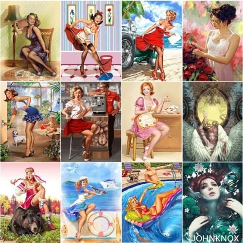 Diamond Painting Graceful Lady 5D Diy Diamond Embroidery Full Round& Square Drill Diamond Mosaic Cross Stitch Home Decor