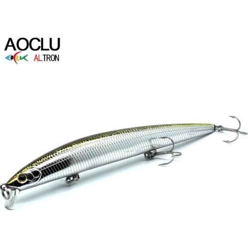 AOCLU wobblers Jerkbait 4 Colors Long Casting 15cm 18.0g Hard Bait Minnow Crank Fishing lures Bass Fresh Salt water 6# VMC hooks