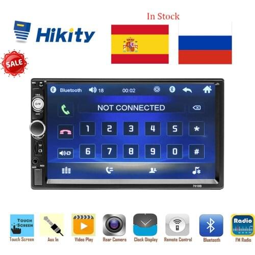 Hikity Car Radio 2 Din Universal Car Multimedia Player Autoradio 2din Stereo 7" Touch Screen Video MP5 Player Auto Radio Backup