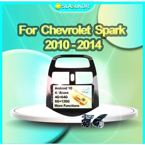 6G+128G For Chevrolet Spark 2010 2011 2012 2013 2014 Android Auto Multimedia Video Car Radio Navigation GPS Carplay Player DVD