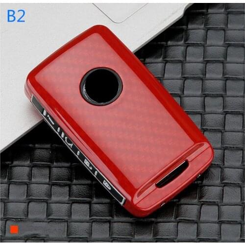 Carbon Fiber Car Key Case Cover For Mazda 3 Alexa CX4 CX5 CX8 2019 2020 3Button Smart Remote Car Key shell