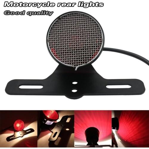 Black Tail Brake Light Lamp License Plate Bracket For Harley Honda Kawasaki Suzuki Yamaha Choppers Touring Cruser Motorcycle